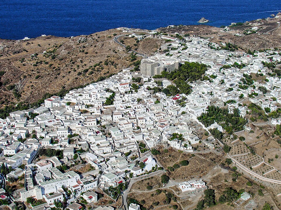 The Historic Centre (Chorá) with the Monastery of Saint-John the Theologian and the Cave of the Apocalypse on the Island of Pátmos, Greece