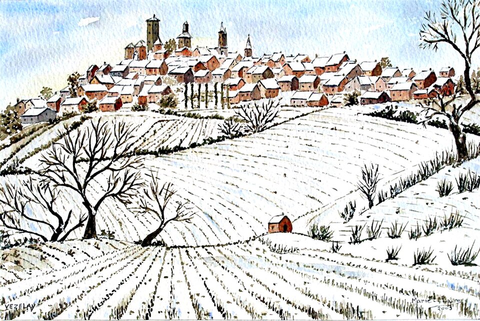 Vézelay, Church and Hill, France