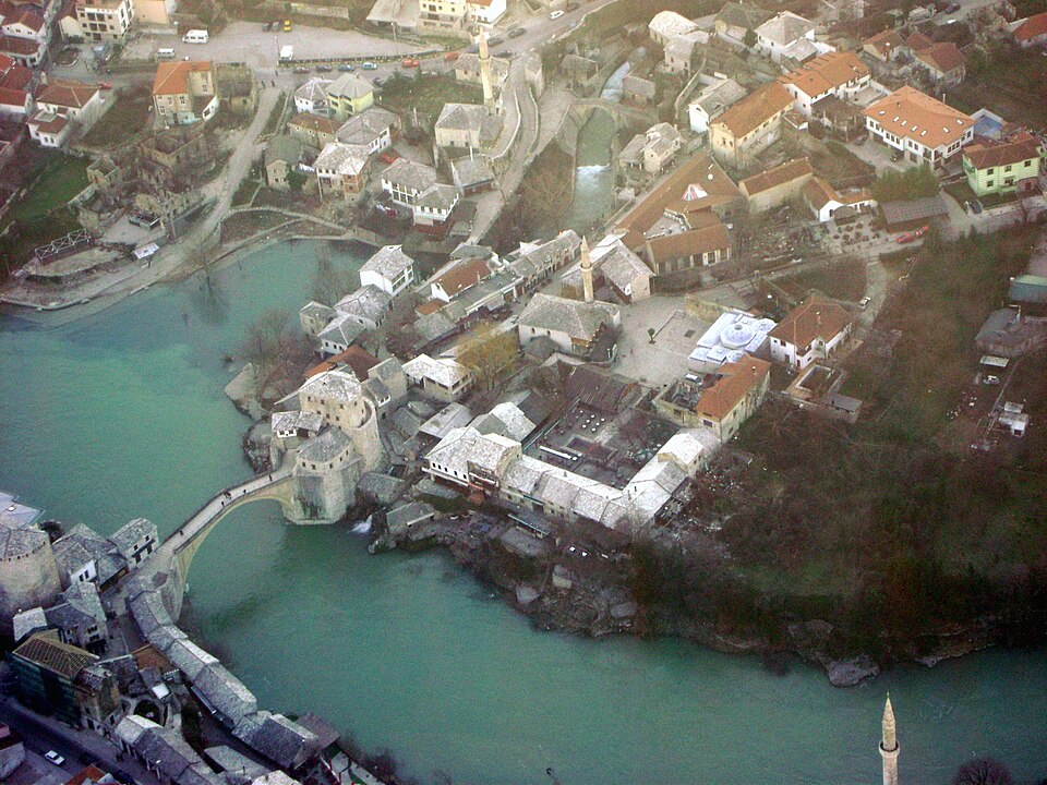 Old Bridge Area of the Old City of Mostar, Bosnia and Herzegovina