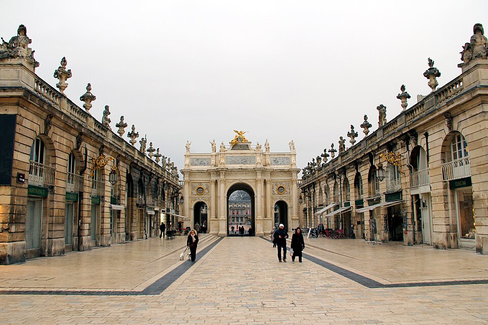 Place Stanislas, Place de la Carrière and Place d'Alliance in Nancy, France