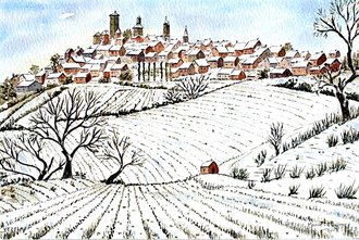 Vézelay, Church and Hill, France