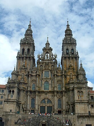 old town of Santiago de Compostela, Spain