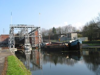 lifts on the old Canal du Centre, Belgium