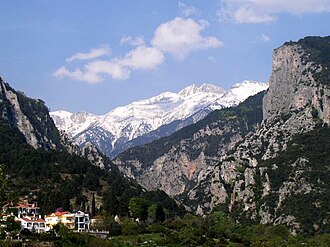 The wider area of Mount Olympus, Greece