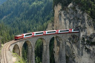 Rhaetian Railway in the Albula / Bernina Landscapes, Italy