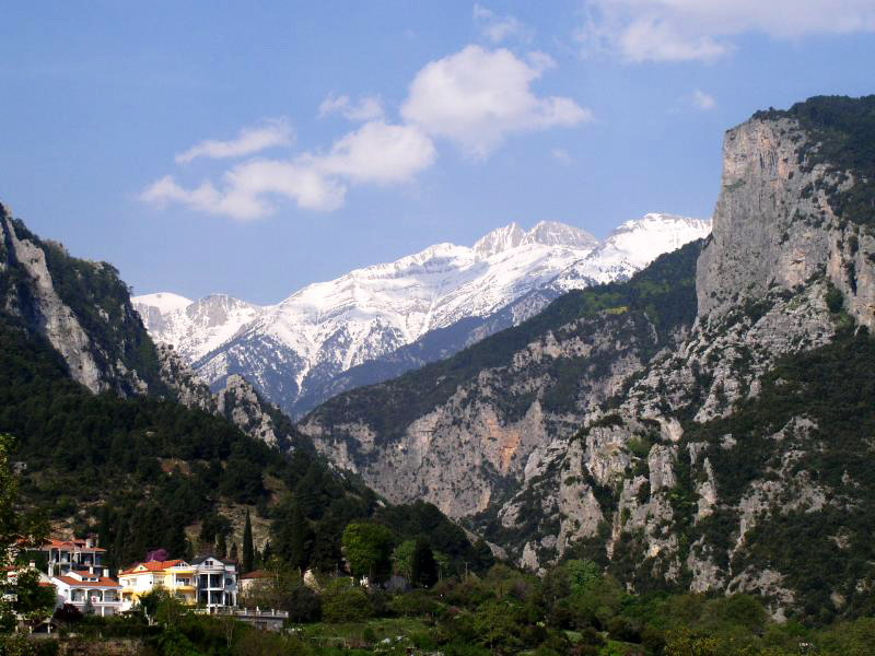 The wider area of Mount Olympus, Greece